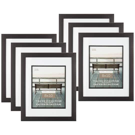 6 Pack: Home Black Studio Frame with Mat by Studio Décor